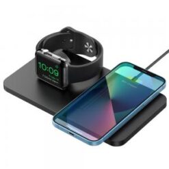 Seneo Wireless Charger Pad for iPhone and Watch, 2 in 1 Wireless Charging Station 7.5W for iPhone 14