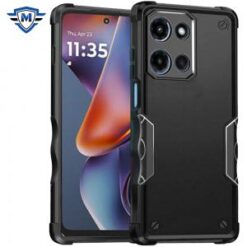 METKASE For Motorola Moto G 5G 2025 Exquisite Tough Shockproof Hybrid Case Cover - Black
