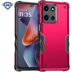 METKASE For Motorola Moto G 5G 2025 Exquisite Tough Shockproof Hybrid Case Cover - Hot Pink