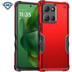METKASE For Motorola Moto G Power 5G 2025 Exquisite Tough Shockproof Hybrid Case Cover - Red