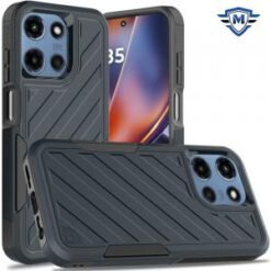 METKASE For Motorola Moto G 5G 2025 Noble lined shockproof dual layer hybrid - Blue/Black