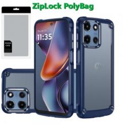 [PolyBag] For Motorola Moto G 5G 2025 Ultimate CaseX Transparent Hybrid Case with Metal Buttons And