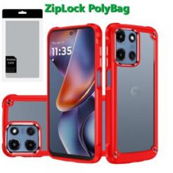 [PolyBag] For Motorola Moto G 5G 2025 Ultimate CaseX Transparent Hybrid Case with Metal Buttons And