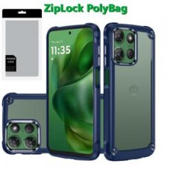 [PolyBag] For Motorola Moto G Power 5G 2025 Ultimate CaseX Transparent Hybrid Case with Metal Button