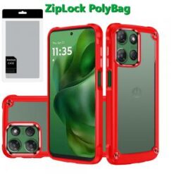 [PolyBag] For Motorola Moto G Power 5G 2025 Ultimate CaseX Transparent Hybrid Case with Metal Button