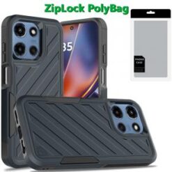 [PolyBag] For Motorola Moto G 5G 2025 Noble lined shockproof dual layer hybrid - Blue/Black