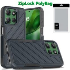 [PolyBag] For Motorola Moto G Power 5G 2025 Noble lined shockproof dual layer hybrid - Blue/Black