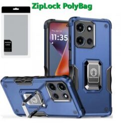[PolyBag] For Motorola Moto G 5G 2025 OPTIMUM Magnetic Ring Stand Hybrid - Blue