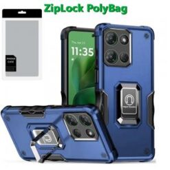 [PolyBag] For Motorola Moto G Power 5G 2025 OPTIMUM Magnetic Ring Stand Hybrid - Blue