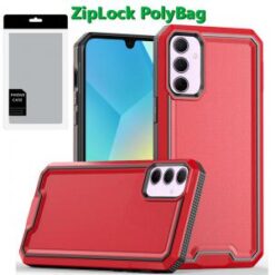 [PolyBag] For Samsung A16 5G Rank Tough Strong Modern Fused Hybrid - Red