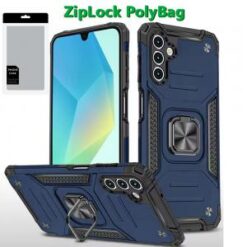 [PolyBag] For Samsung A16 5G Robust Magnetic Kickstand Hybrid Case Cover - Blue