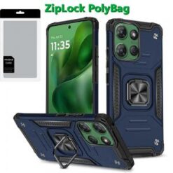 [PolyBag] For Motorola Moto G Power 5G 2025 Robust Magnetic Kickstand Hybrid - Blue