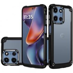 For Motorola Moto G 5G 2025 Ultimate CaseX Transparent Hybrid Case with Metal Buttons And Camera Edg