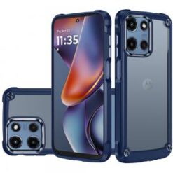 For Motorola Moto G 5G 2025 Ultimate CaseX Transparent Hybrid Case with Metal Buttons And Camera Edg