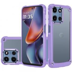 For Motorola Moto G 5G 2025 Ultimate CaseX Transparent Hybrid Case with Metal Buttons And Camera Edg