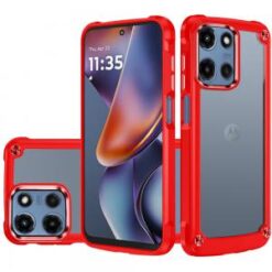 For Motorola Moto G 5G 2025 Ultimate CaseX Transparent Hybrid Case with Metal Buttons And Camera Edg
