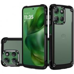 For Motorola Moto G Power 5G 2025 Ultimate CaseX Transparent Hybrid Case with Metal Buttons And Came