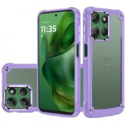 For Motorola Moto G Power 5G 2025 Ultimate CaseX Transparent Hybrid Case with Metal Buttons And Came