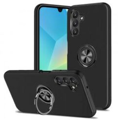 For Samsung A16 5G CHIEF Oil Painted Magnetic Ring Stand Hybrid Case Cover - Black
