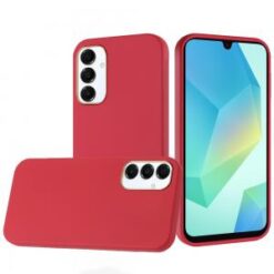 For Samsung A16 5G Classy Slick Chromed Around Hybrid Case Cover - Red