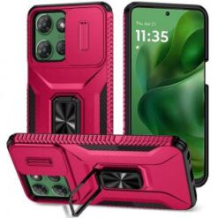 For Motorola Moto G Power 5G 2025 Complete Magnetic Metal Ring Stand Camera Protection Hybrid - Hot
