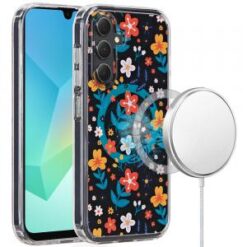 For Samsung A16 5G Magnetic Space UV Design Case - Nightly Floral