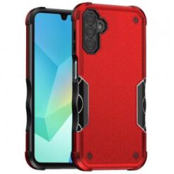 For Samsung A16 5G Exquisite Tough Shockproof Hybrid Case Cover - Red