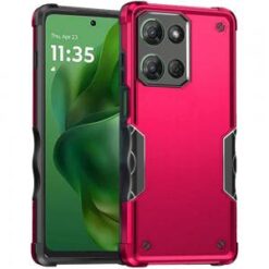 For Motorola Moto G Power 5G 2025 Exquisite Tough Shockproof Hybrid Case Cover - Hot Pink