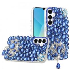 For Samsung A16 5G Jewel Full Diamond Bling Case Cover - Blue