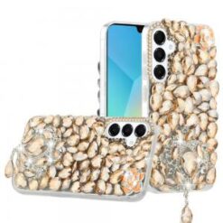 For Samsung A16 5G Jewel Full Diamond Bling Case Cover - Gold