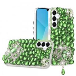 For Samsung A16 5G Jewel Full Diamond Bling Case Cover - Green