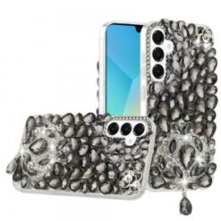 For Samsung A16 5G Jewel Full Diamond Bling Case Cover - Smoke