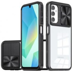 For Samsung A16 5G Fusion Transparent Clear Hybrid Case Cover - Black