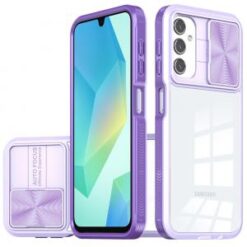 For Samsung A16 5G Fusion Transparent Clear Hybrid Case Cover - Purple