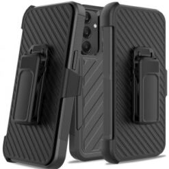 For Samsung A16 5G Noble lined shockproof dual layer hybrid with Holster - Black/Black