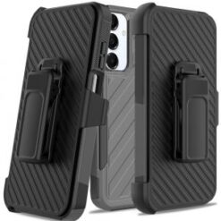 For Samsung A16 5G Noble lined shockproof dual layer hybrid with Holster - Grey/Black