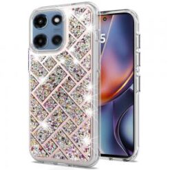 For Motorola Moto G 5G 2025 Bling Hybrid Case Cover - C