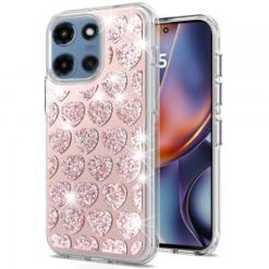 For Motorola Moto G 5G 2025 Bling Hybrid Case Cover - E