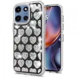 For Motorola Moto G 5G 2025 Bling Hybrid Case Cover - H