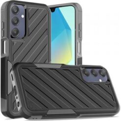 For Samsung A16 5G Noble lined shockproof dual layer hybrid - Black/Black