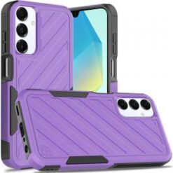 For Samsung A16 5G Noble lined shockproof dual layer hybrid - Dark Purple/Black