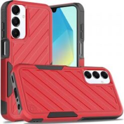 For Samsung A16 5G Noble lined shockproof dual layer hybrid - Red/Black