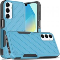For Samsung A16 5G Noble lined shockproof dual layer hybrid - Sky Blue/Black