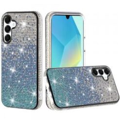 For Samsung A16 5G Party Diamond Bumper Bling Hybrid Case Cover - Blue