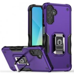 For Samsung A16 5G OPTIMUM Magnetic Ring Stand Hybrid Case Cover - Dark Purple