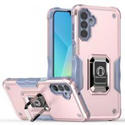 For Samsung A16 5G OPTIMUM Magnetic Ring Stand Hybrid Case Cover - Rose Gold