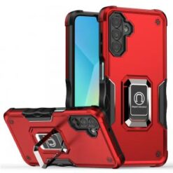For Samsung A16 5G OPTIMUM Magnetic Ring Stand Hybrid Case Cover - Red