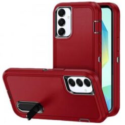 For Samsung A16 5G PEAK 3in1 Toughest Hybrid with Stand Cover Case - Black/Red