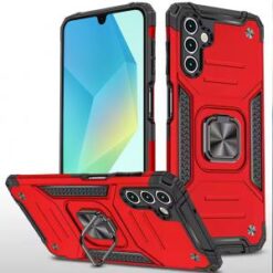 For Samsung A16 5G Robust Magnetic Kickstand Hybrid Case Cover - Red