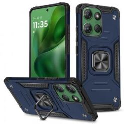 For Motorola Moto G Power 5G 2025 Robust Magnetic Kickstand Hybrid Case Cover - Blue